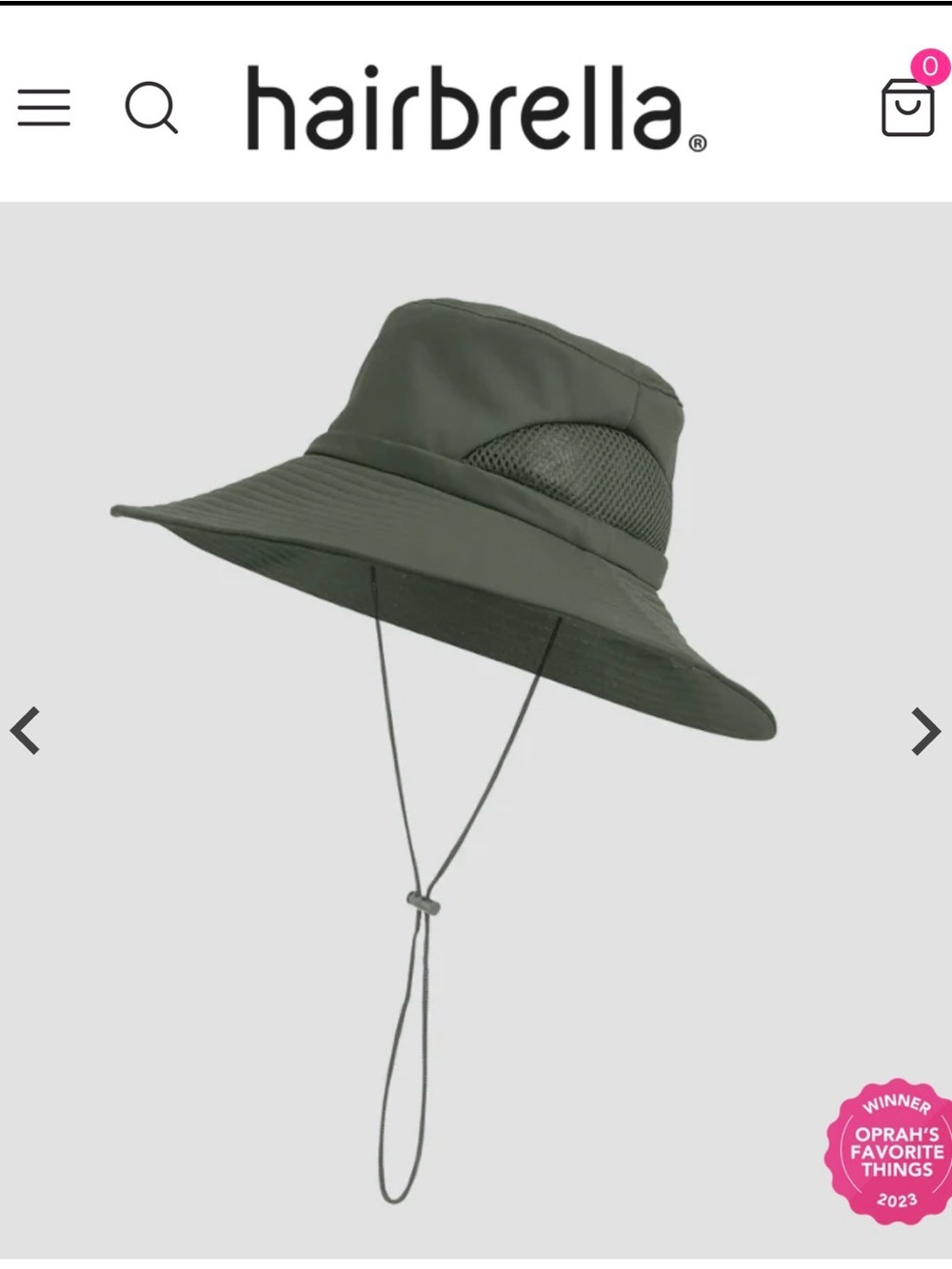 Hairbrella safari Green Wide-Brim sun Hat